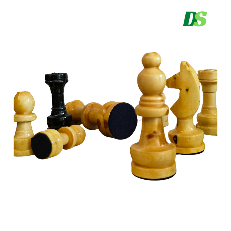 Ajedrez De Madera Artesanal: 45x45 Cm. Tablero Plegable