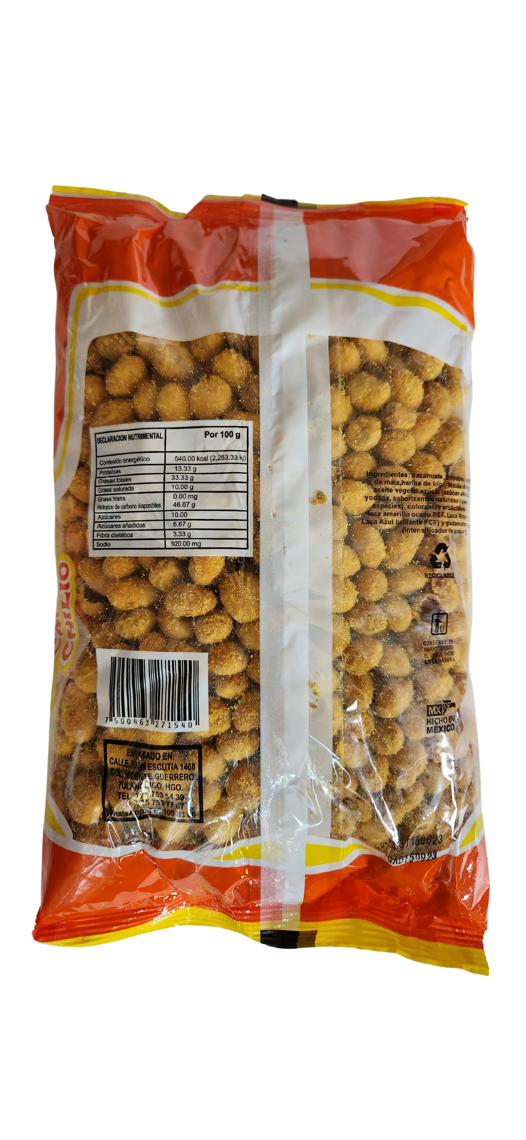 Cacahuate Con Habanero 900 grs.