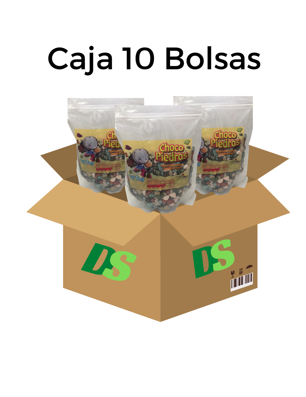 Caja Con 10 Choco Piedras De 1 Kg. C/u