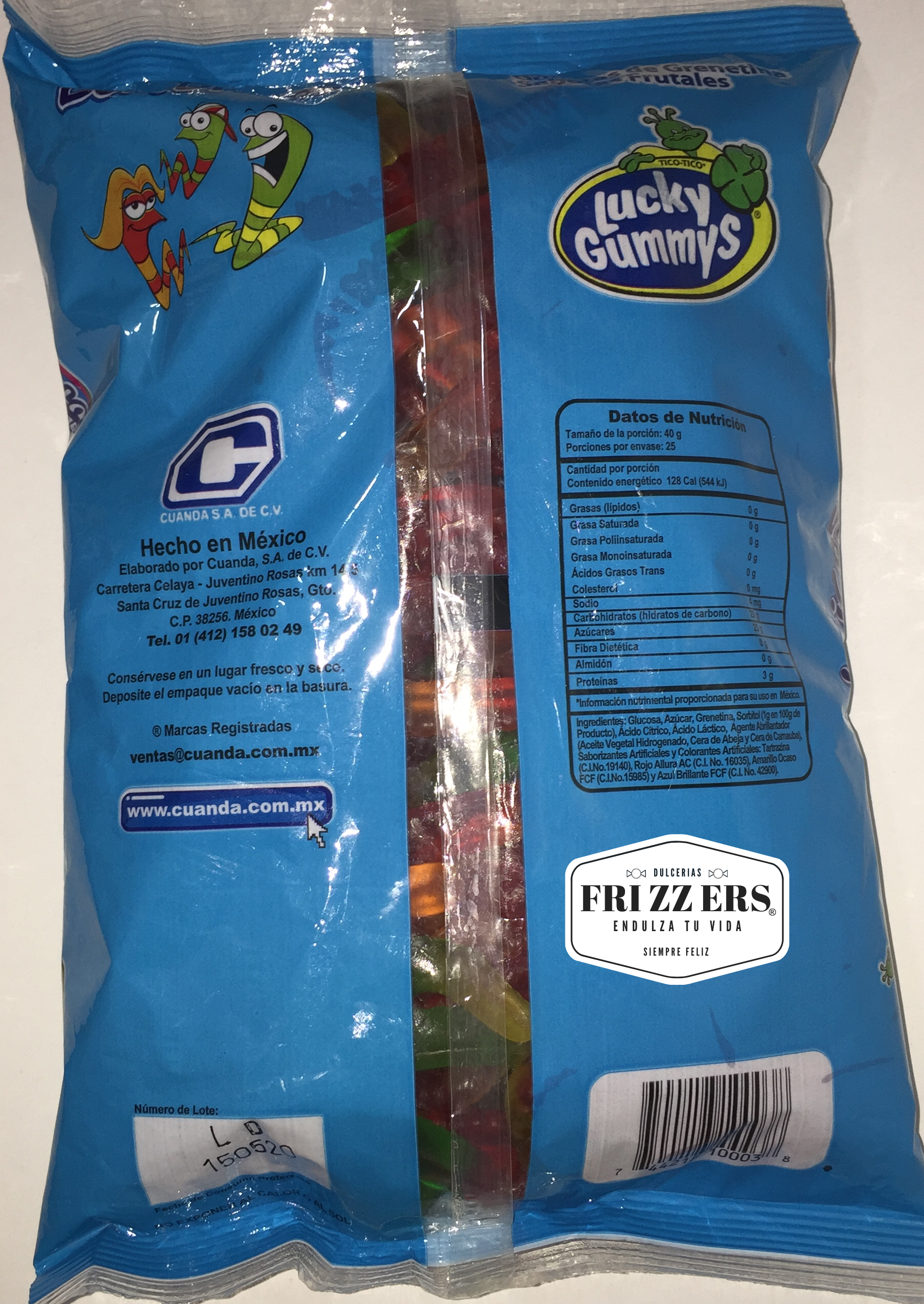 Lombrices Sabores Frutales 1 Kg.