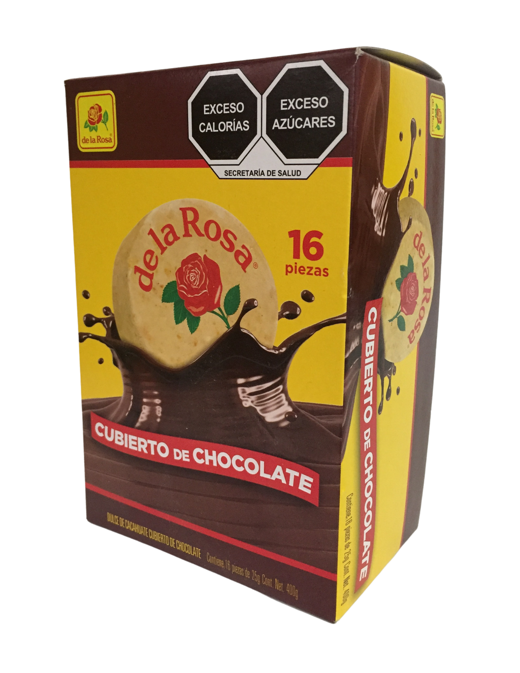 De la Rosa Mazapan - Cacahuate con Chocolate - Envasado - Unidad - 1 - 16 - 400 g - cacahuate