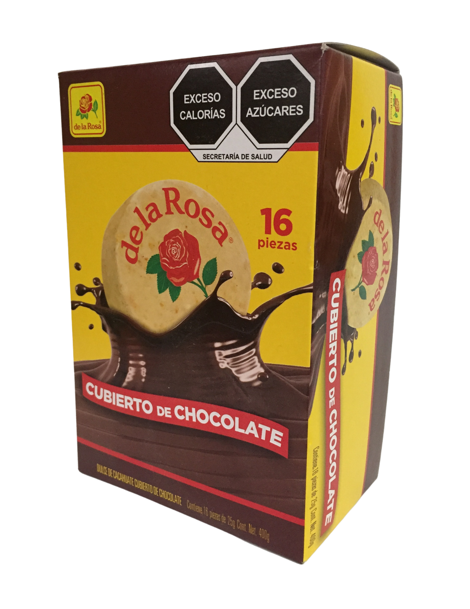 De la Rosa Mazapan - Cacahuate con Chocolate - Envasado - Unidad - 1 - 16 - 400 g - cacahuate