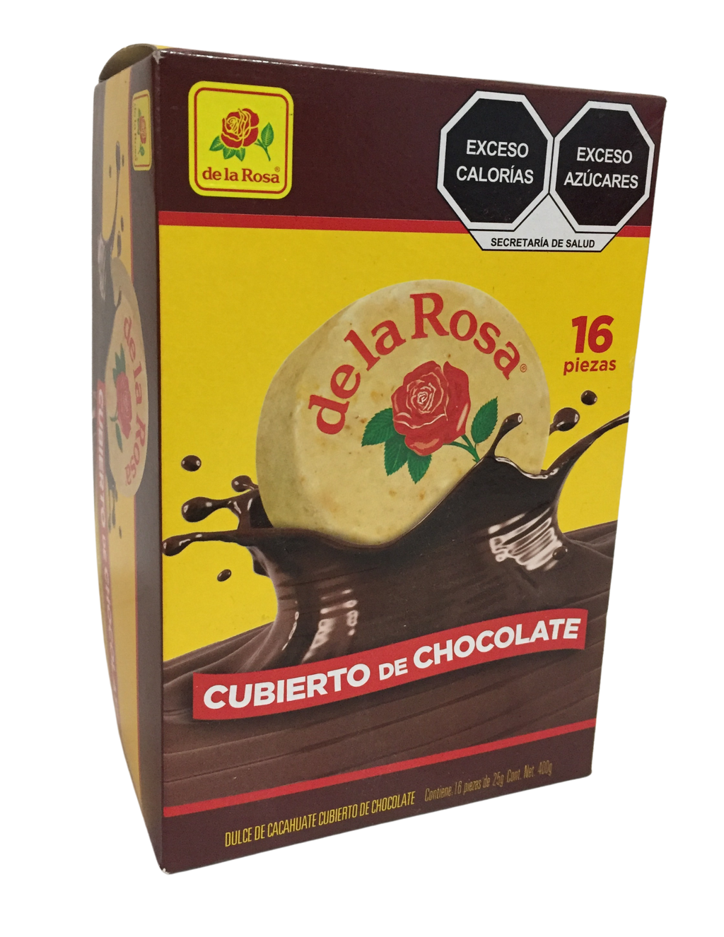 De la Rosa Mazapan - Cacahuate con Chocolate - Envasado - Unidad - 1 - 16 - 400 g - cacahuate