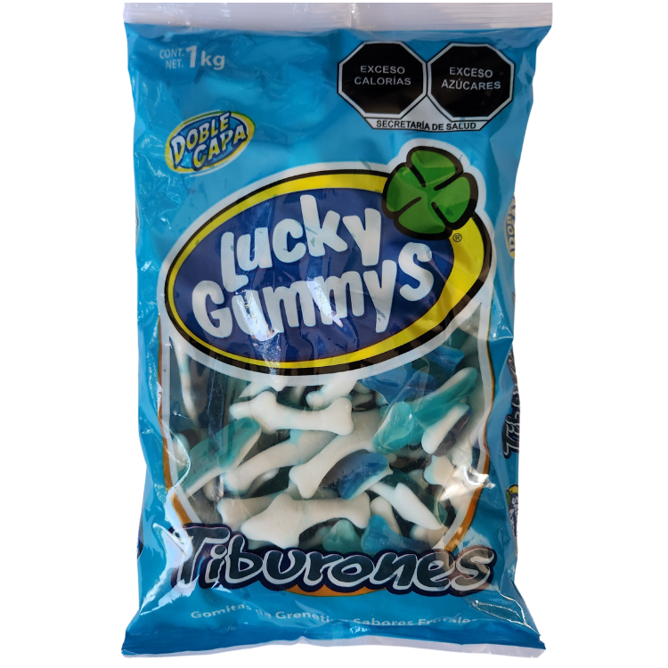 Lucky Gummys Gomitas En Forma De Tiburon, Caja De 8 Kg