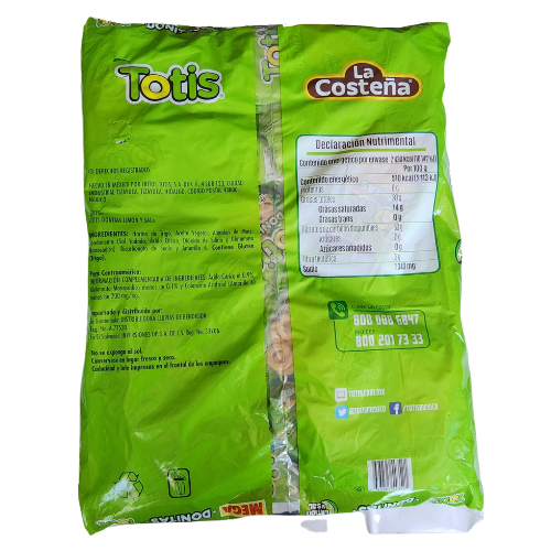 Totis Donitas Sal Y Limón. Bolsa Mega.